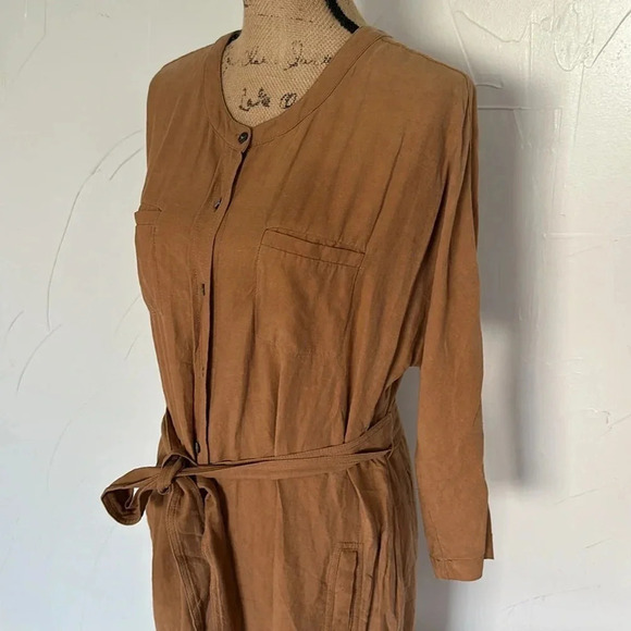 PURE Collection Linen Silk Dress Button Design EUC - Picture 2 of 7